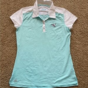 Adidas ClimaCool Aqua and White  Shirt